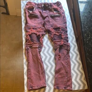 Red Punk Rock Jeans